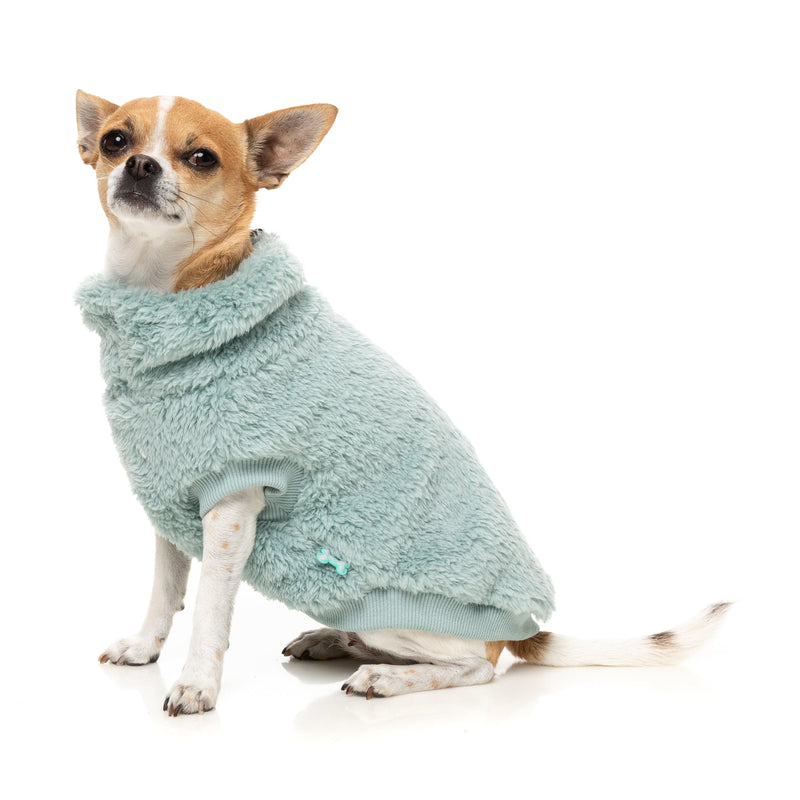FuzzYard Dog Apparel Turtle Teddy 25 Sweater Arctic Blue Size 7 ^+^