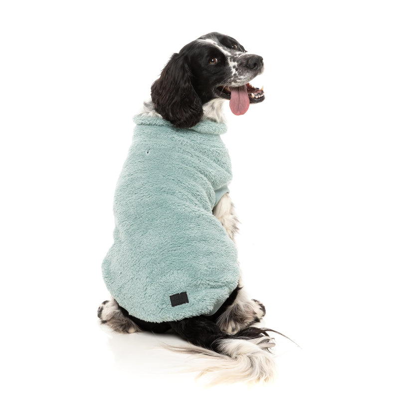 FuzzYard Dog Apparel Turtle Teddy 25 Sweater Arctic Blue Size 7 ^+^