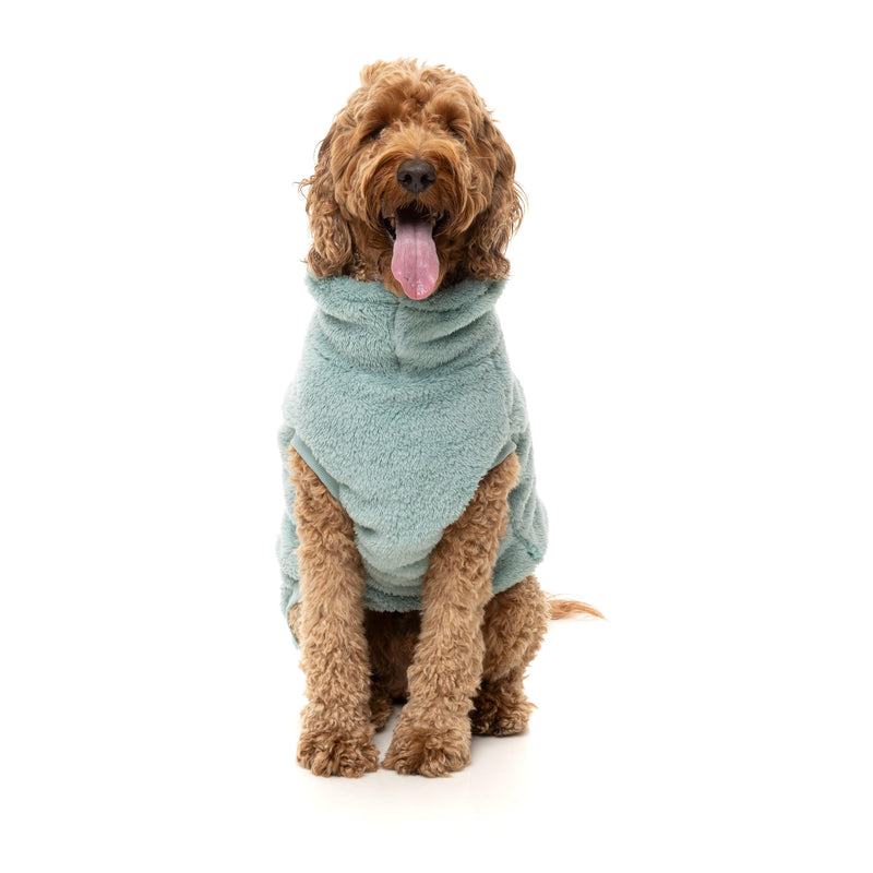 FuzzYard Dog Apparel Turtle Teddy 25 Sweater Arctic Blue Size 7 ^+^