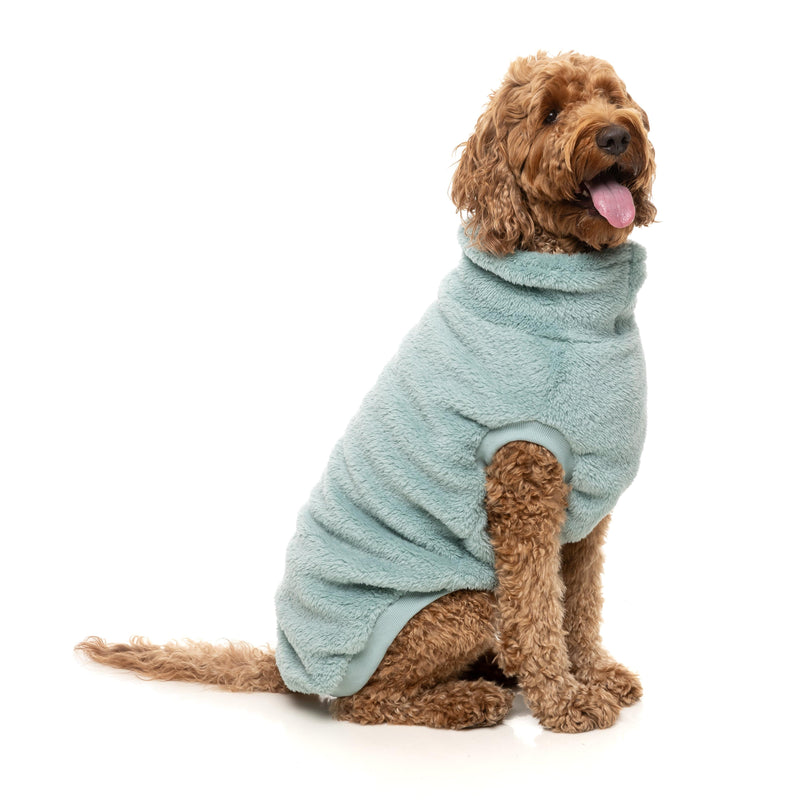 FuzzYard Dog Apparel Turtle Teddy 25 Sweater Arctic Blue Size 7 ^+^