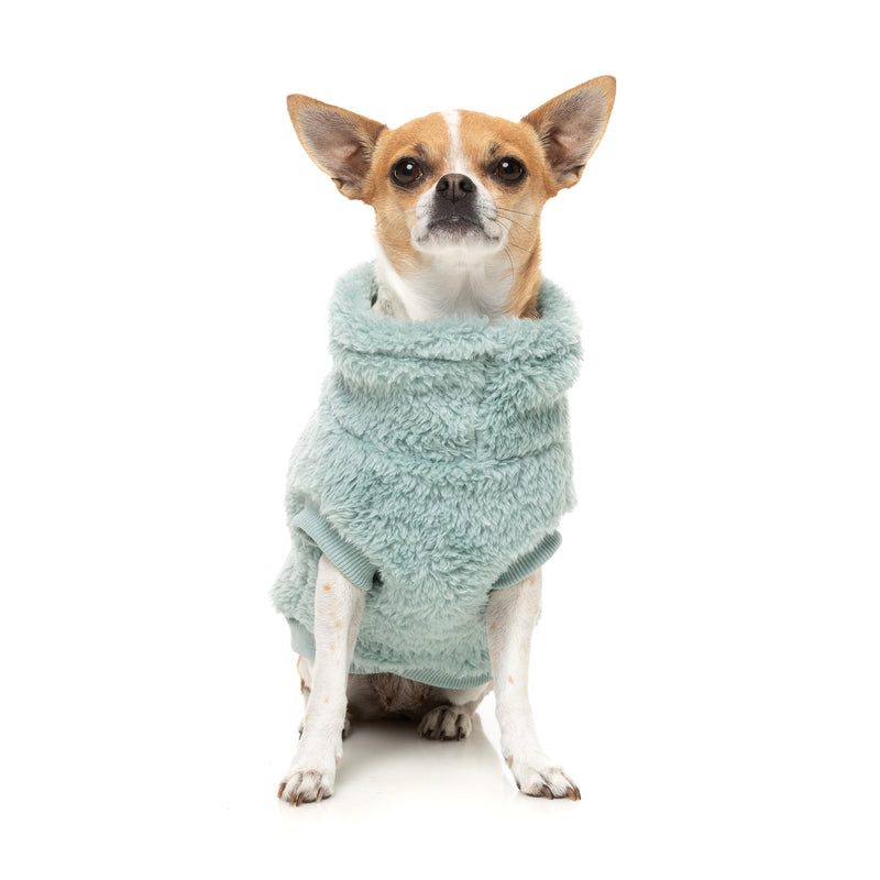 FuzzYard Dog Apparel Turtle Teddy 25 Sweater Arctic Blue Size 7 ^+^-Habitat Pet Supplies
