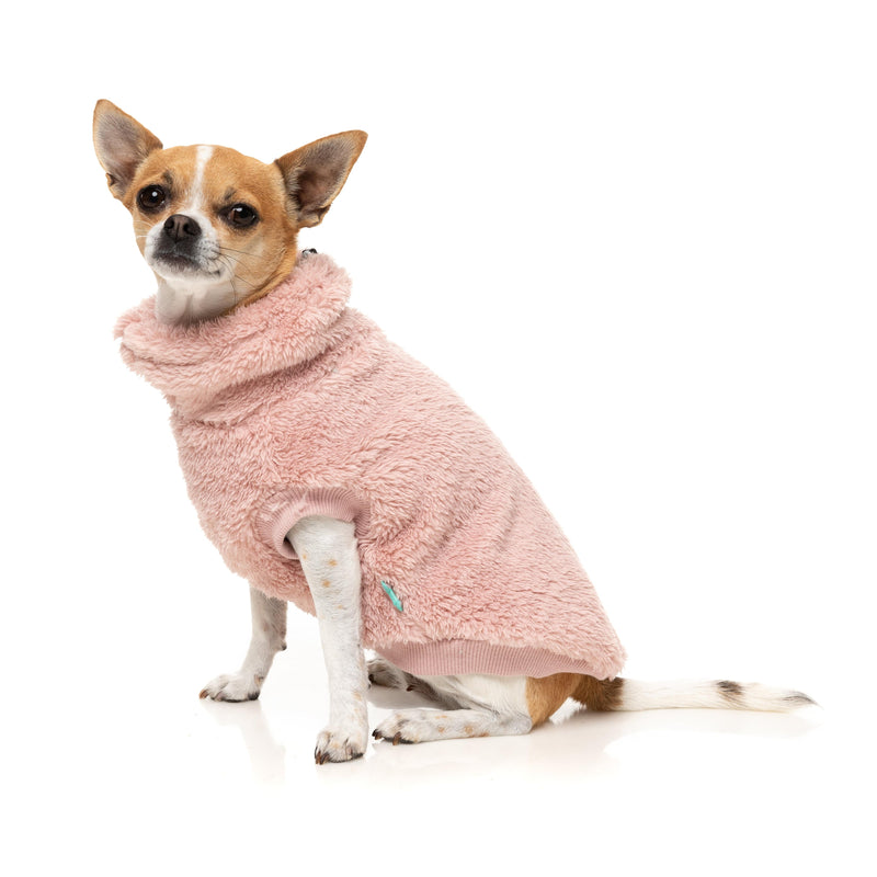 FuzzYard Dog Apparel Turtle Teddy 25 Sweater Blossom Pink Size 7 ^+^