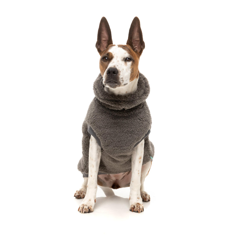 FuzzYard Dog Apparel Turtle Teddy 25 Sweater Gunmetal Grey Size 4 ^+^