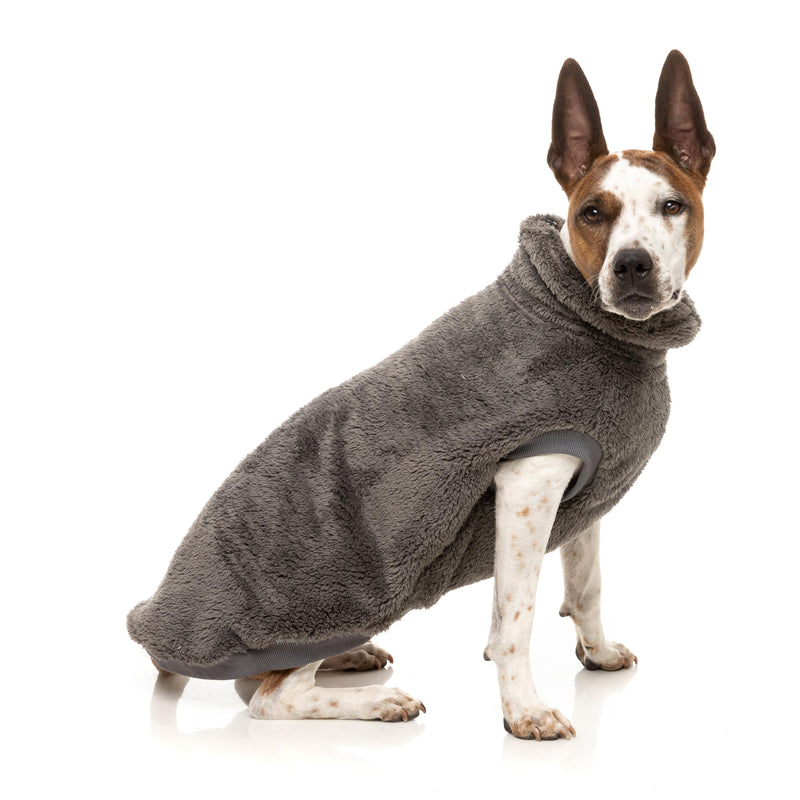 FuzzYard Dog Apparel Turtle Teddy 25 Sweater Gunmetal Grey Size 4 ^+^