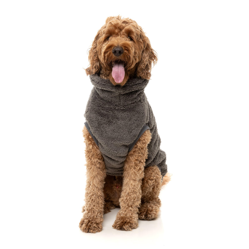 FuzzYard Dog Apparel Turtle Teddy 25 Sweater Gunmetal Grey Size 4 ^+^