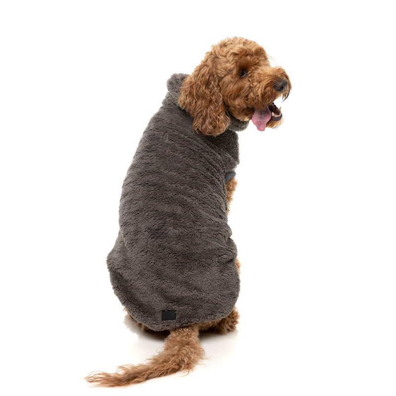 FuzzYard Dog Apparel Turtle Teddy 25 Sweater Gunmetal Grey Size 4 ^+^