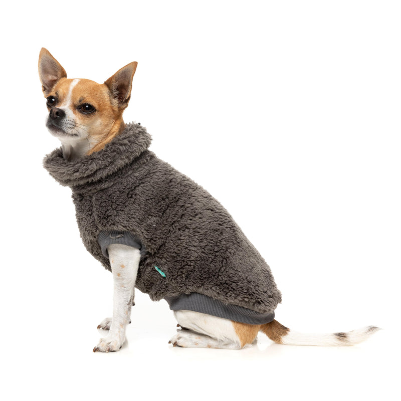 FuzzYard Dog Apparel Turtle Teddy 25 Sweater Gunmetal Grey Size 2 ^+^