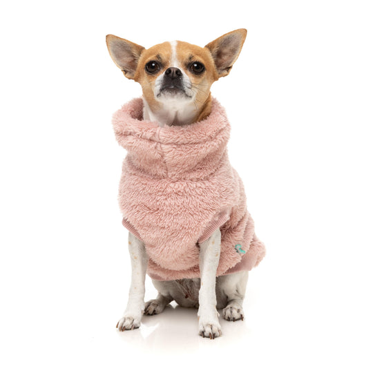 FuzzYard Dog Apparel Turtle Teddy 26 Sweater Blossom Pink Size 1