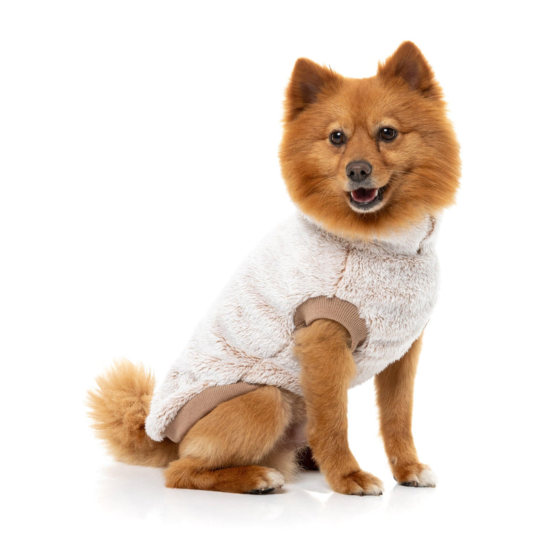 FuzzYard Dog Apparel Turtle Teddy 26 Sweater Frosted Latte Size 2