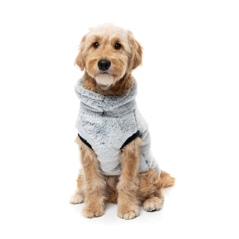 FuzzYard Dog Apparel Turtle Teddy 26 Sweater Frosted Navy Size 7-Habitat Pet Supplies
