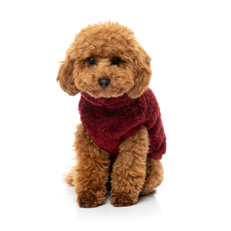 FuzzYard Dog Apparel Turtle Teddy 26 Sweater Maroon Size 3