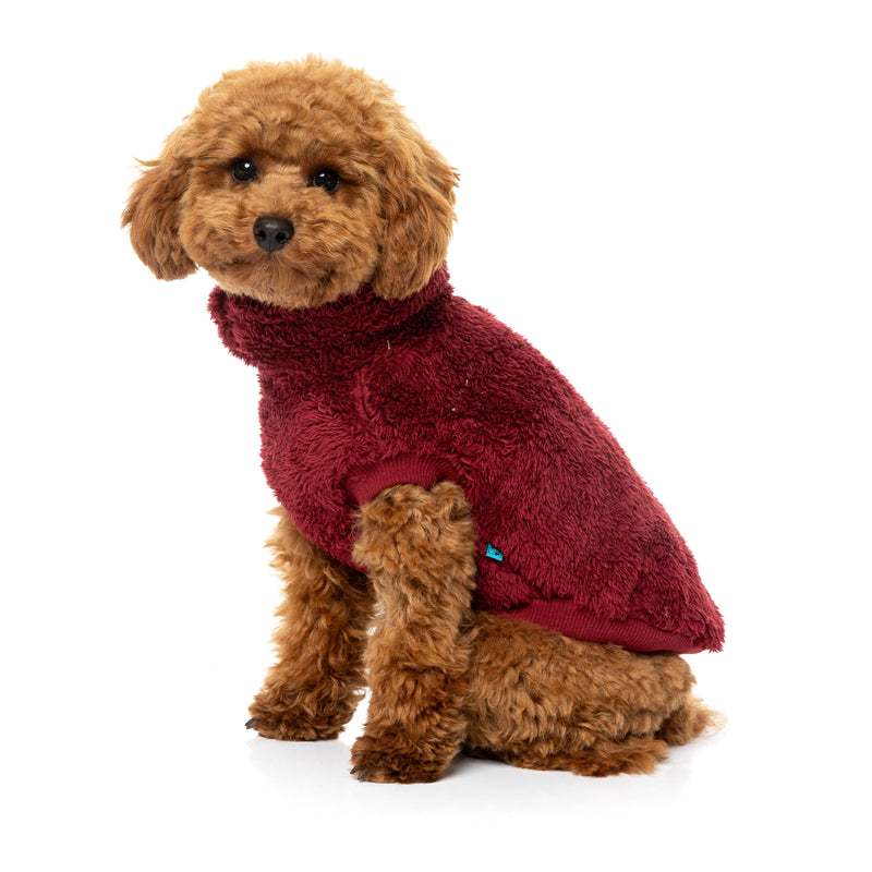 FuzzYard Dog Apparel Turtle Teddy 26 Sweater Maroon Size 5