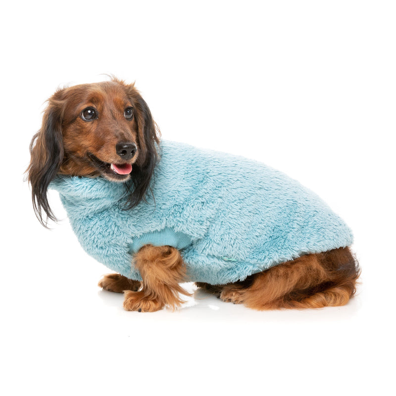 FuzzYard Dog Apparel Turtle Teddy Sweater Blue Size 3