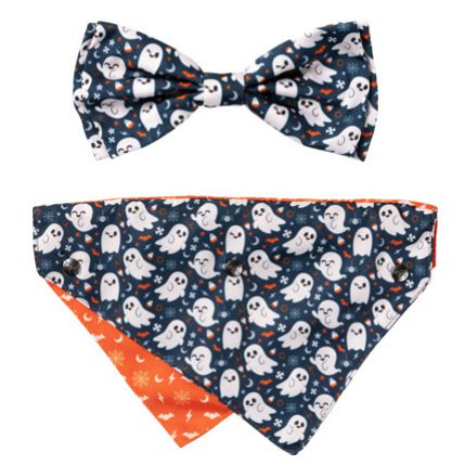 FuzzYard Halloween Bandana and Bow Tie Set Thats the Spirit for Medium to Large Size Dogs***