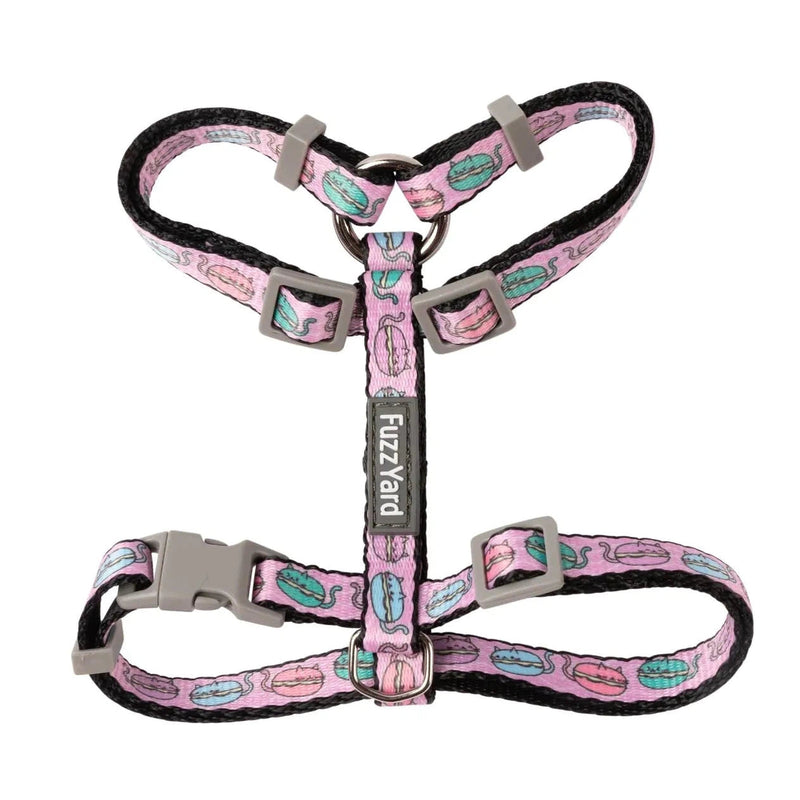 FuzzYard Meowcarons Cat Harness and Lead Walking Set