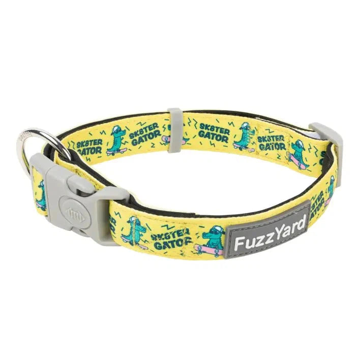 FuzzYard Sk8ter Gator Dog Collar Small-Habitat Pet Supplies