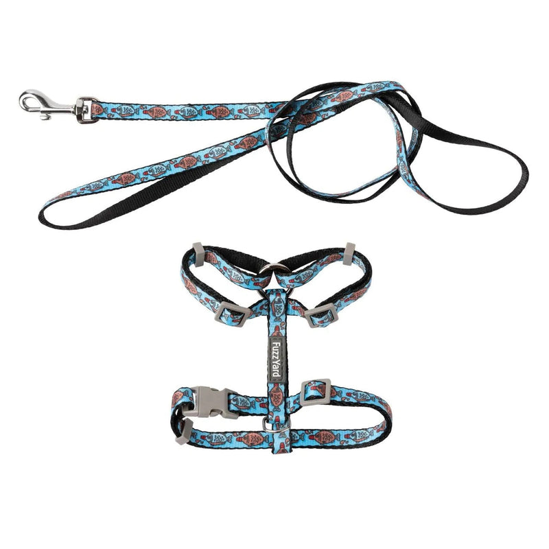 FuzzYard Soy Sauce Cat Harness and Lead Walking Set ^._.^-Habitat Pet Supplies
