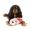 FuzzYard Valentines Day I Heart Donuts Plush Dog Toy 3 Pack
