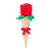 FuzzYard Valentines Day Wrapped Rose Plush Dog Toy-Habitat Pet Supplies