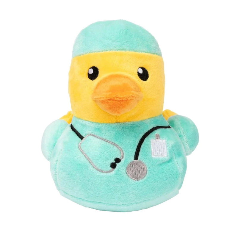 FuzzYard Waddle Squad-dle Ducktor Plush Dog Toy-Habitat Pet Supplies