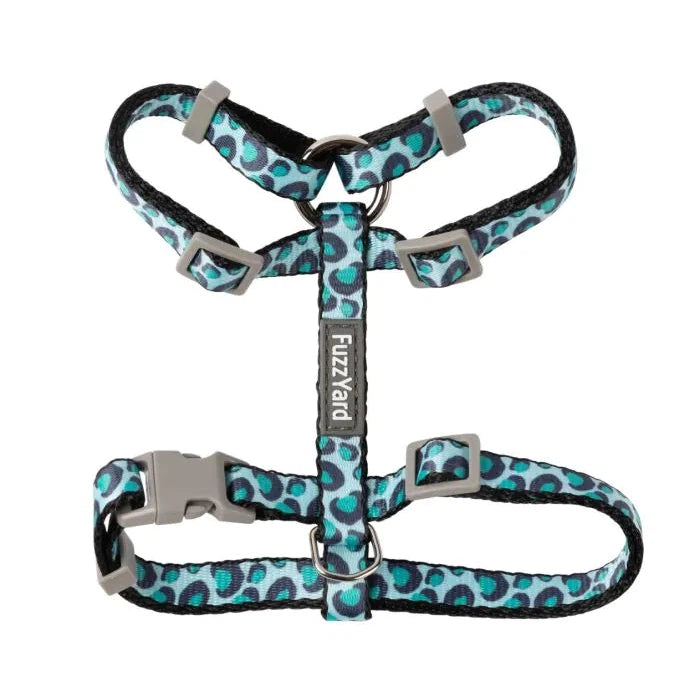 FuzzYard Wild One Aqua Cat Harness and Lead Walking Set