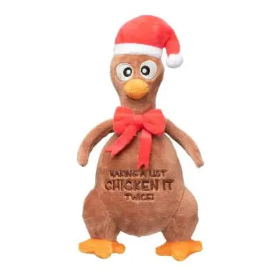Fuzzyard Christmas Chicken It Twice Chook Dog Toy-Habitat Pet Supplies