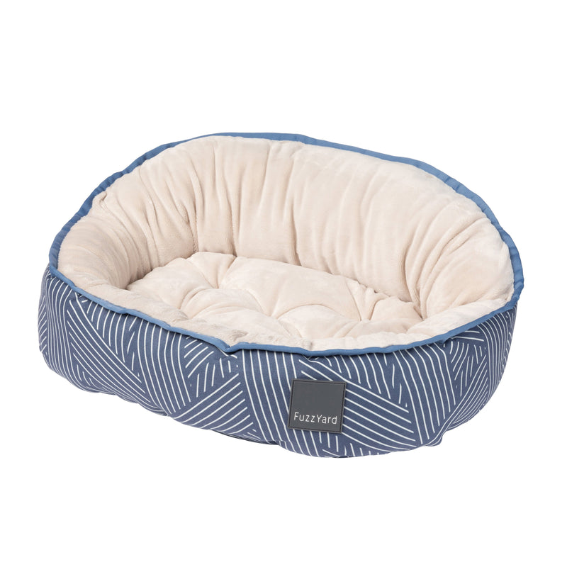 Fuzzyard Reversible Dog Bed Thornbury Aegean Blue Large-Habitat Pet Supplies