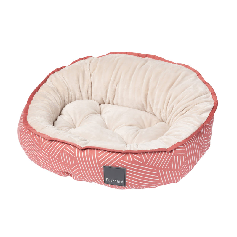 Fuzzyard Reversible Dog Bed Thornbury Brick Red Medium-Habitat Pet Supplies