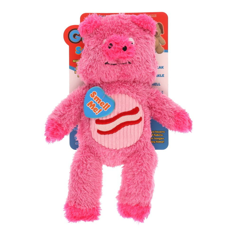 GURU Soft Scents Pig Plush Bacon Scented Dog Toy Medium-Habitat Pet Supplies