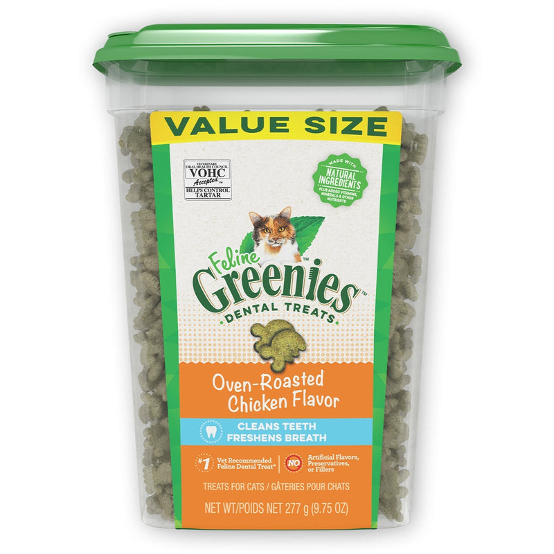 Greenies Cat Dental Treats Oven Roasted Chicken 277g-Habitat Pet Supplies