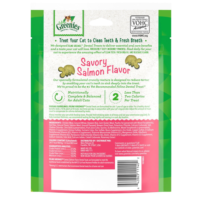 Greenies Cat Dental Treats Savory Salmon 130g