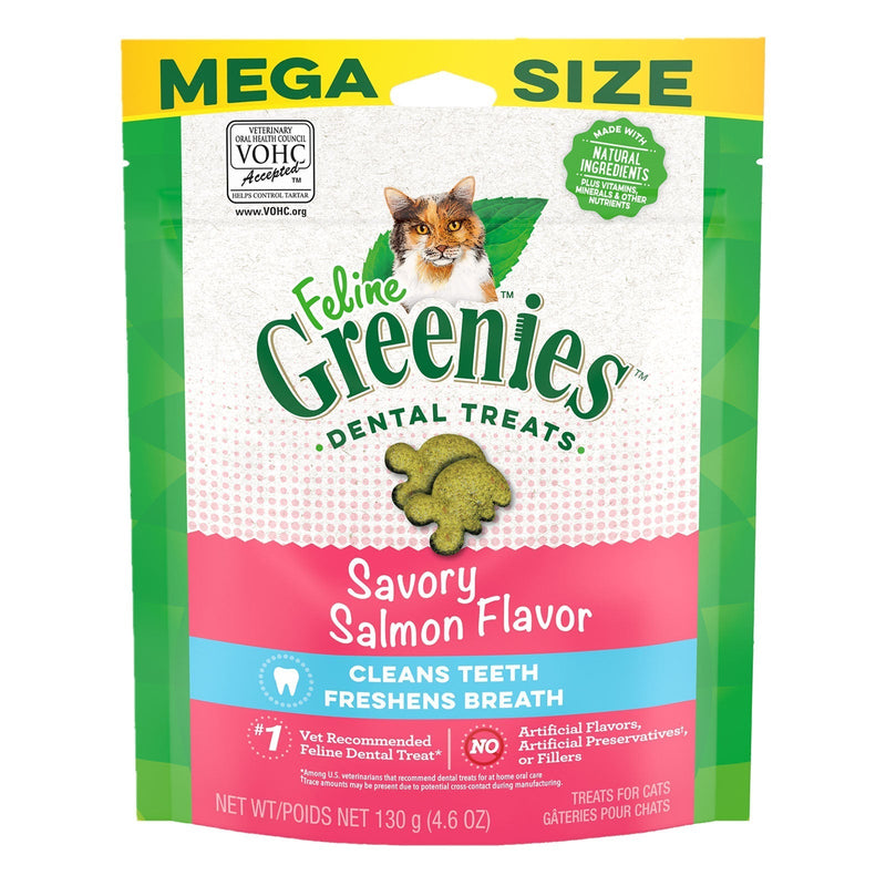 Greenies Cat Dental Treats Savory Salmon 130g-Habitat Pet Supplies