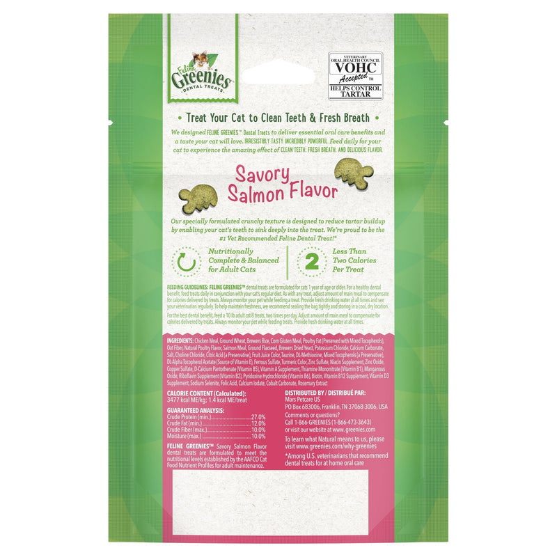 Greenies Cat Dental Treats Savory Salmon 60g