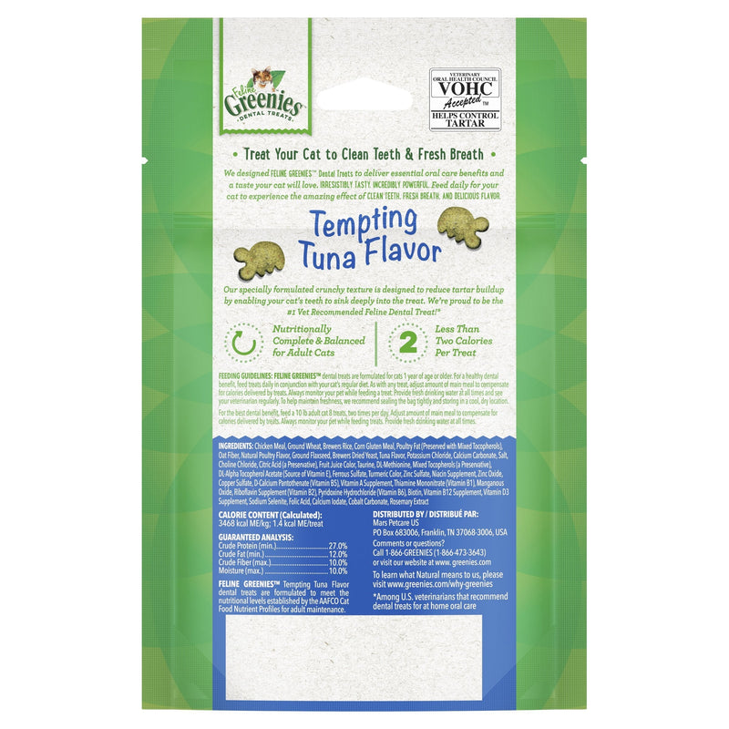 Greenies Cat Dental Treats Tempting Tuna 60g ^._.^