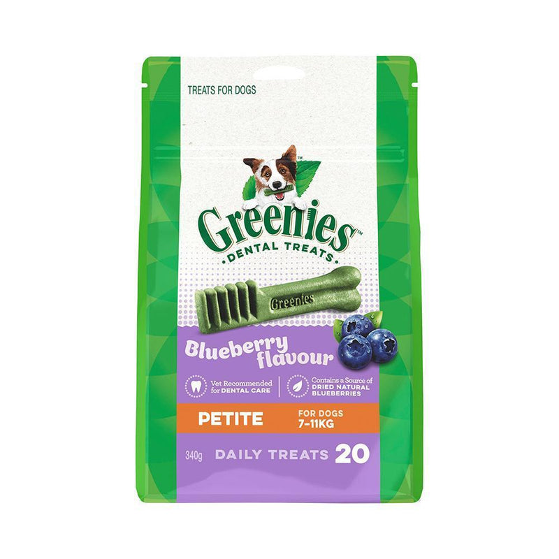 Greenies Dog Blueberry Dental Treats for Petite Dogs 340g-Habitat Pet Supplies