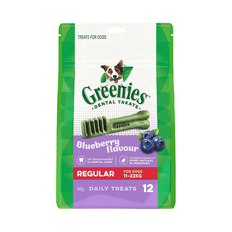 Greenies Dog Blueberry Dental Treats for Regular Dogs 340g-Habitat Pet Supplies