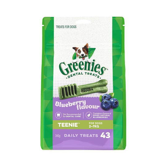 Greenies Dog Blueberry Dental Treats for Teenie Dogs 340g