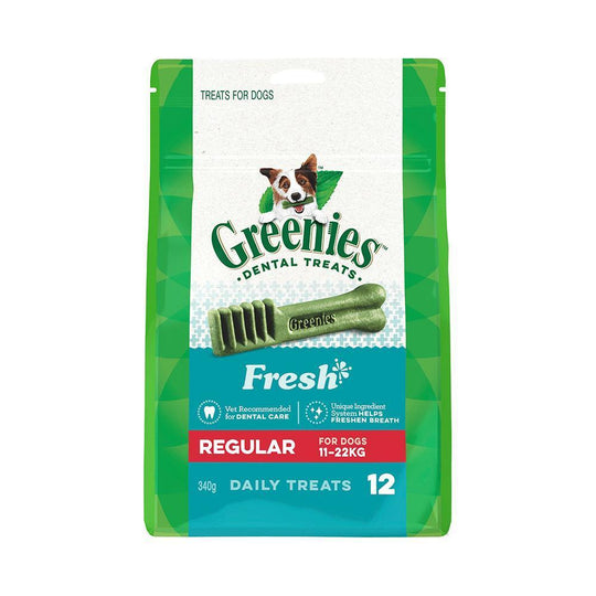 Greenies Dog Fresh Mint Dental Treats for Regular Dogs 340g