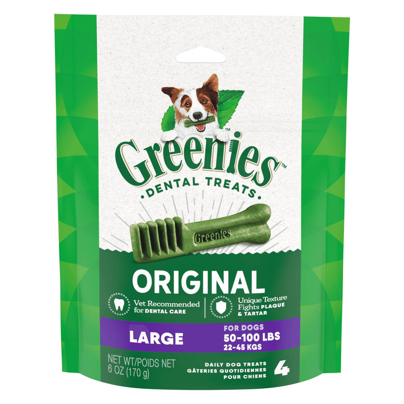 Greenies Dog Original Dental Treats for Large Dogs 170g-Habitat Pet Supplies