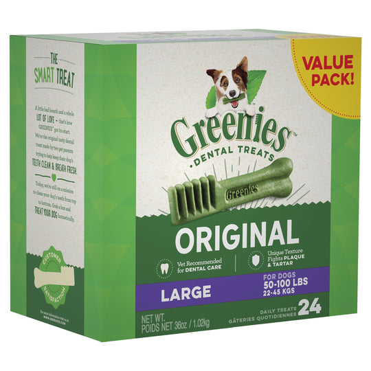 Greenies Dog Original Dental Treats for Large Dogs Value Pack 1kg ^._.^