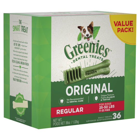 Greenies Dog Original Dental Treats for Regular Dogs Value Pack 1kg