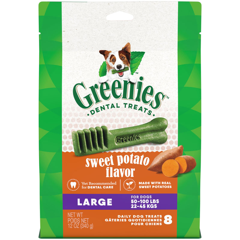 Greenies Dog Sweet Potato Dental Treats for Large Dogs 340g