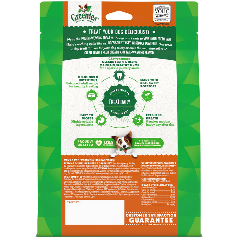 Greenies Dog Sweet Potato Dental Treats for Large Dogs 340g