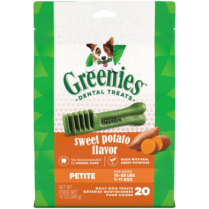 Greenies Dog Sweet Potato Dental Treats for Petite Dogs 340g