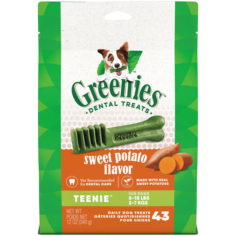 Greenies Dog Sweet Potato Dental Treats for Teenie Dogs 340g