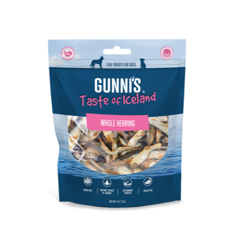 Gunnis Taste of Iceland Whole Herring Dog Treats 225g :->>-Habitat Pet Supplies