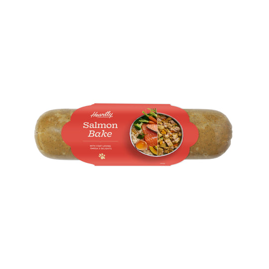Heartly Salmon Bake Cooked Adult Dog Food Roll 800g