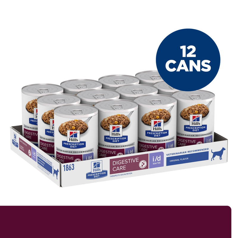 Hills Prescription Diet Dog i/d Low Fat Digestive Care Wet Food 370g x 12