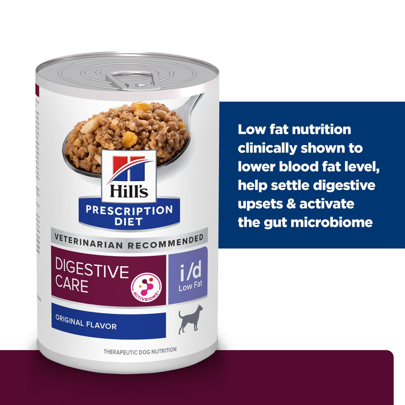Hills Prescription Diet Dog i/d Low Fat Digestive Care Wet Food 370g x 12