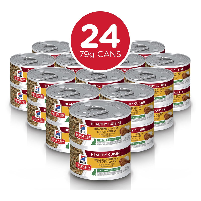 Hills Science Diet Adult Healthy Cuisine Chicken and Rice Medley Canned Cat Food 79g x 24